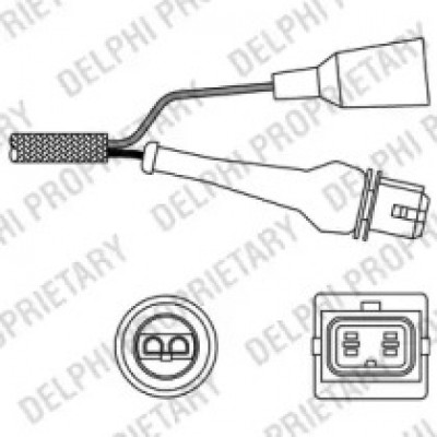 Лямбда-зонд ES1024012B1 DELPHI - купить в магазине запчастей по Украине