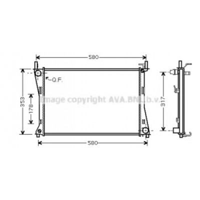 Радиатор, охлаждение двигателя FD2325 AVA QUALITY COOLING - купить в магазине запчастей по Украине