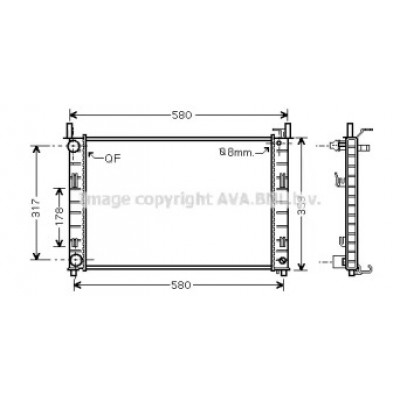 Радиатор, охлаждение двигателя FD2326 AVA QUALITY COOLING - купить в магазине запчастей по Украине