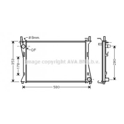 Радиатор, охлаждение двигателя FD2400 AVA QUALITY COOLING - купить в магазине запчастей по Украине