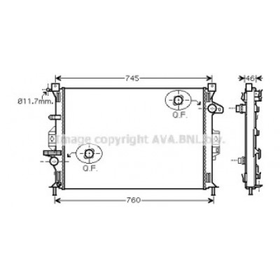 Радиатор, охлаждение двигателя FD2421 AVA QUALITY COOLING - купить в магазине запчастей по Украине