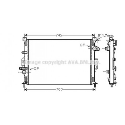 Радиатор, охлаждение двигателя FD2422 AVA QUALITY COOLING - купить в магазине запчастей по Украине