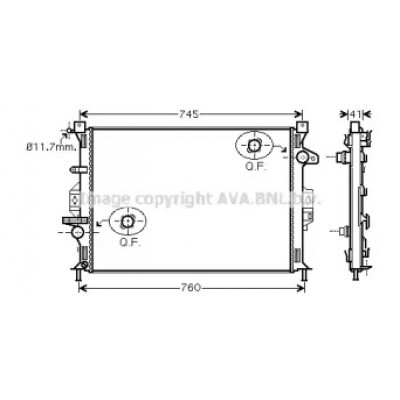 Радиатор, охлаждение двигателя FD2424 AVA QUALITY COOLING - купить в магазине запчастей по Украине