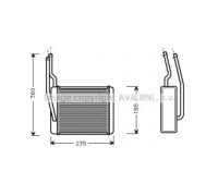 Теплообменник, отопление салона AVA QUALITY COOLING FD6272 FD6272 AVA QUALITY COOLING - купить в магазине запчастей по Украине