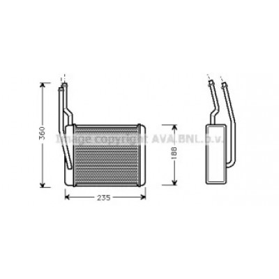 Теплообменник, отопление салона FD6272 AVA QUALITY COOLING - купить в магазине запчастей по Украине