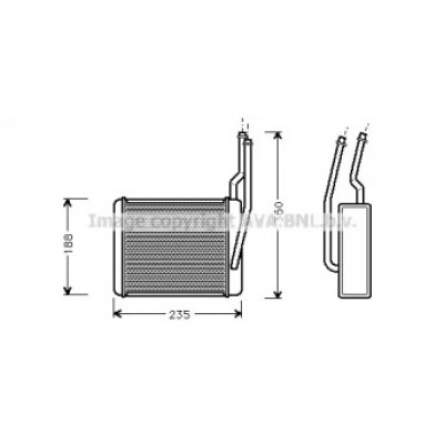 Теплообменник, отопление салона FD6356 AVA QUALITY COOLING - купить в магазине запчастей по Украине