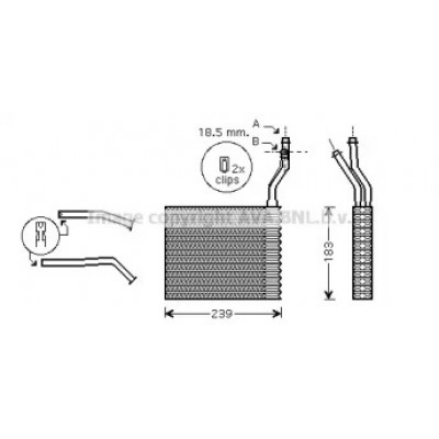 Теплообменник, отопление салона FD6364 AVA QUALITY COOLING - купить в магазине запчастей по Украине