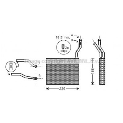 Теплообменник, отопление салона FD6365 AVA QUALITY COOLING - купить в магазине запчастей по Украине