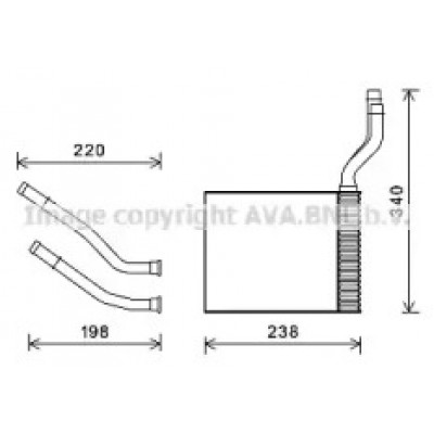 Теплообменник, отопление салона FD6464 AVA QUALITY COOLING - купить в магазине запчастей по Украине