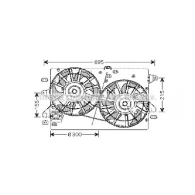 Вентилятор, охлаждение двигателя FD7503 AVA QUALITY COOLING - купить в магазине запчастей по Украине
