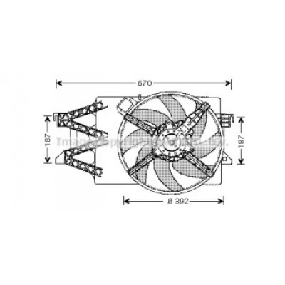 Вентилятор, охлаждение двигателя FD7514 AVA QUALITY COOLING - купить в магазине запчастей по Украине