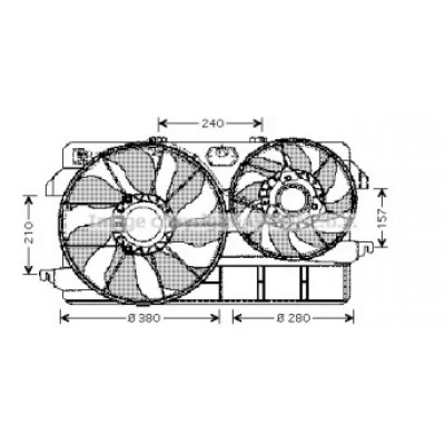 Вентилятор, охлаждение двигателя FD7535 AVA QUALITY COOLING - купить в магазине запчастей по Украине