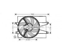 Вентилятор, охлаждение двигателя AVA QUALITY COOLING FD7542 FD7542 AVA QUALITY COOLING - купить в магазине запчастей по Украине