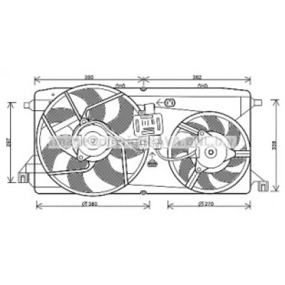 Вентилятор, охлаждение двигателя FD7543 AVA QUALITY COOLING - купить в магазине запчастей по Украине