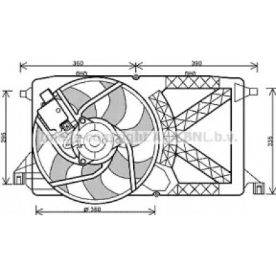 Вентилятор, охлаждение двигателя FD7544 AVA QUALITY COOLING - купить в магазине запчастей по Украине