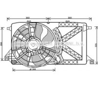 Вентилятор, охлаждение двигателя AVA QUALITY COOLING FD7548 FD7548 AVA QUALITY COOLING - купить в магазине запчастей по Украине