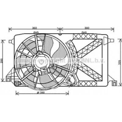 Вентилятор, охлаждение двигателя FD7548 AVA QUALITY COOLING - купить в магазине запчастей по Украине