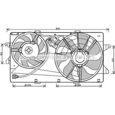 Вентилятор, охлаждение двигателя FD7549 AVA QUALITY COOLING - купить в магазине запчастей по Украине