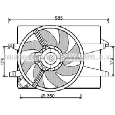 Вентилятор, охлаждение двигателя FD7553 AVA QUALITY COOLING - купить в магазине запчастей по Украине