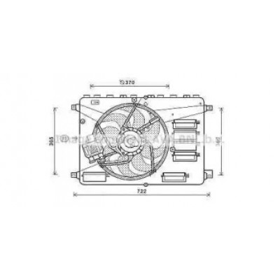 Вентилятор, охлаждение двигателя FD7554 AVA QUALITY COOLING - купить в магазине запчастей по Украине