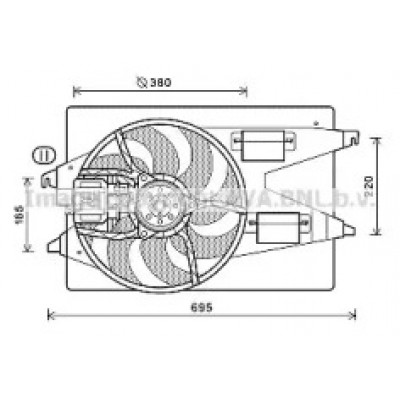 Вентилятор, охлаждение двигателя FD7555 AVA QUALITY COOLING - купить в магазине запчастей по Украине