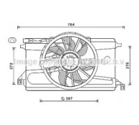 Вентилятор, охлаждение двигателя AVA QUALITY COOLING FD7561 FD7561 AVA QUALITY COOLING - купить в магазине запчастей по Украине