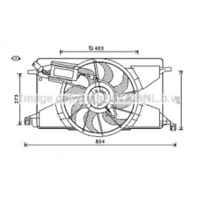 Вентилятор, охлаждение двигателя FD7565 AVA QUALITY COOLING - купить в магазине запчастей по Украине