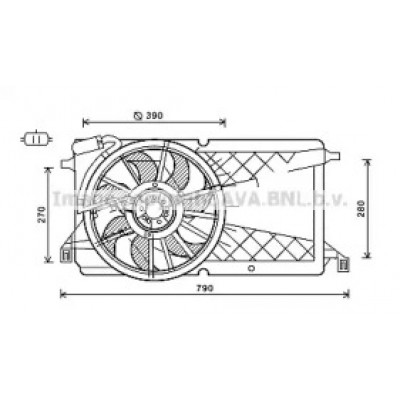 Вентилятор, охлаждение двигателя FD7566 AVA QUALITY COOLING - купить в магазине запчастей по Украине