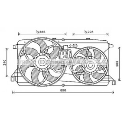 Вентилятор, охлаждение двигателя FD7579 AVA QUALITY COOLING - купить в магазине запчастей по Украине