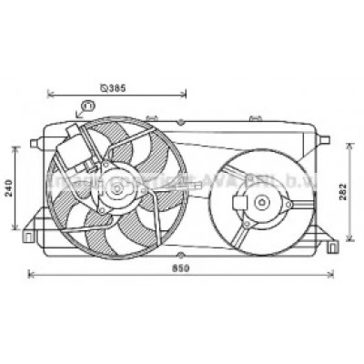 Вентилятор, охлаждение двигателя FD7580 AVA QUALITY COOLING - купить в магазине запчастей по Украине