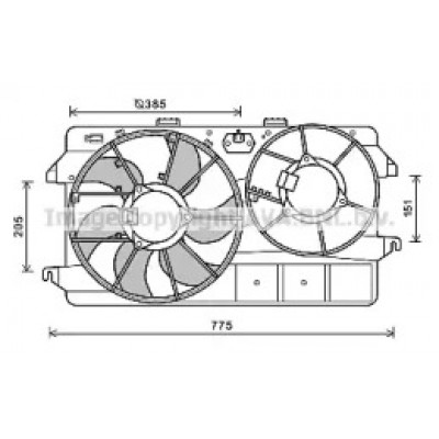 Вентилятор, охлаждение двигателя FD7591 AVA QUALITY COOLING - купить в магазине запчастей по Украине