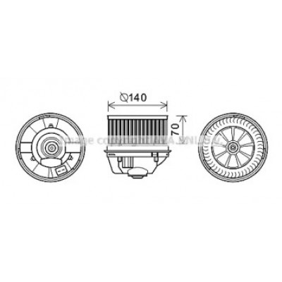 Электродвигатель, вентиляция салона FD8496 AVA QUALITY COOLING - купить в магазине запчастей по Украине