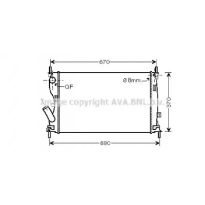 Радиатор, охлаждение двигателя FDA2408 AVA QUALITY COOLING - купить в магазине запчастей по Украине