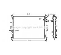 Радиатор, охлаждение двигателя AVA QUALITY COOLING FDA2422 FDA2422 AVA QUALITY COOLING - купить в магазине запчастей по Украине