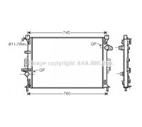 Радиатор, охлаждение двигателя AVA QUALITY COOLING FDA2423 FDA2423 AVA QUALITY COOLING - купить в магазине запчастей по Украине
