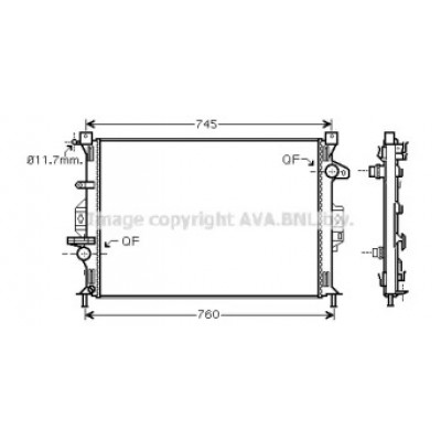 Радиатор, охлаждение двигателя FDA2423 AVA QUALITY COOLING - купить в магазине запчастей по Украине