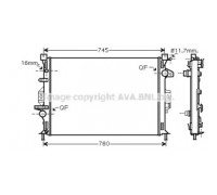 Радиатор, охлаждение двигателя AVA QUALITY COOLING FDA2425 FDA2425 AVA QUALITY COOLING - купить в магазине запчастей по Украине