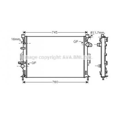 Радиатор, охлаждение двигателя FDA2425 AVA QUALITY COOLING - купить в магазине запчастей по Украине