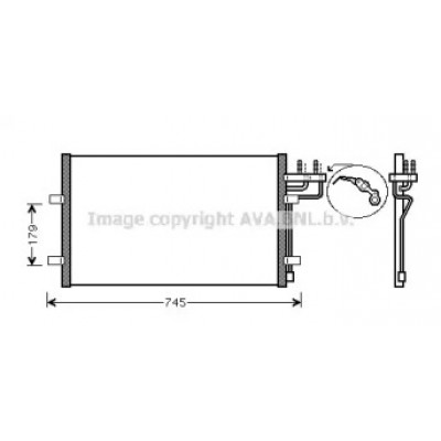 Конденсатор, кондиционер FDA5367 AVA QUALITY COOLING - купить в магазине запчастей по Украине
