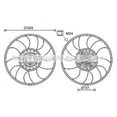 Вентилятор, охлаждение двигателя FDC609 AVA QUALITY COOLING - купить в магазине запчастей по Украине