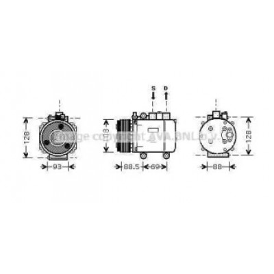 Компрессор, кондиционер FDK174 AVA QUALITY COOLING - купить в магазине запчастей по Украине