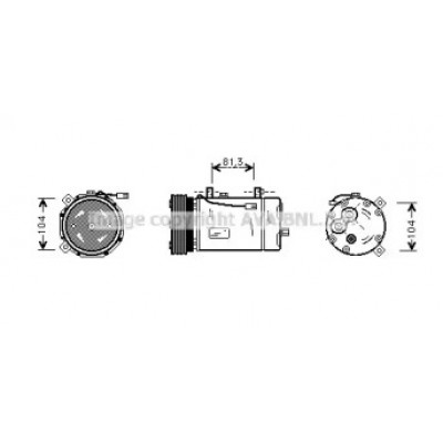 Компрессор, кондиционер FDK267 AVA QUALITY COOLING - купить в магазине запчастей по Украине