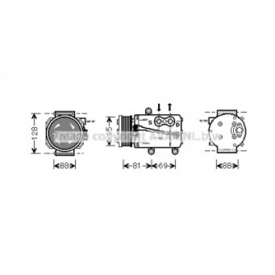 Компрессор, кондиционер FDK339 AVA QUALITY COOLING - купить в магазине запчастей по Украине