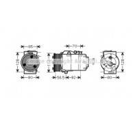 Компрессор, кондиционер AVA QUALITY COOLING FDK394 FDK394 AVA QUALITY COOLING - купить в магазине запчастей по Украине