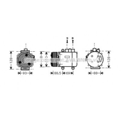 Компрессор, кондиционер FDK420 AVA QUALITY COOLING - купить в магазине запчастей по Украине