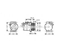 Компрессор, кондиционер AVA QUALITY COOLING FDK433 FDK433 AVA QUALITY COOLING - купить в магазине запчастей по Украине