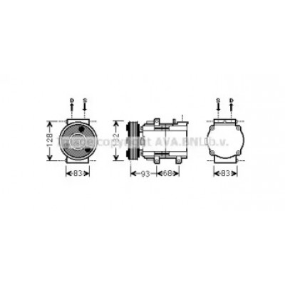 Компрессор, кондиционер FDK435 AVA QUALITY COOLING - купить в магазине запчастей по Украине