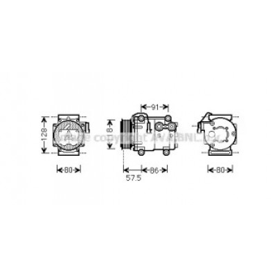 Компрессор, кондиционер FDK451 AVA QUALITY COOLING - купить в магазине запчастей по Украине