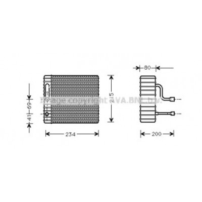 Испаритель, кондиционер FDV104 AVA QUALITY COOLING - купить в магазине запчастей по Украине