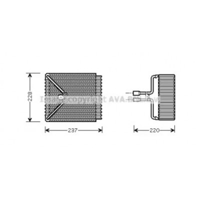 Испаритель, кондиционер FDV371 AVA QUALITY COOLING - купить в магазине запчастей по Украине